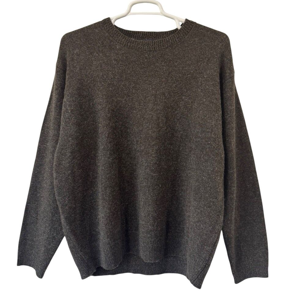 Pendleton Sweater Mens XXL Washable Shetland Wool Crewneck Pullover Brown FLAWED